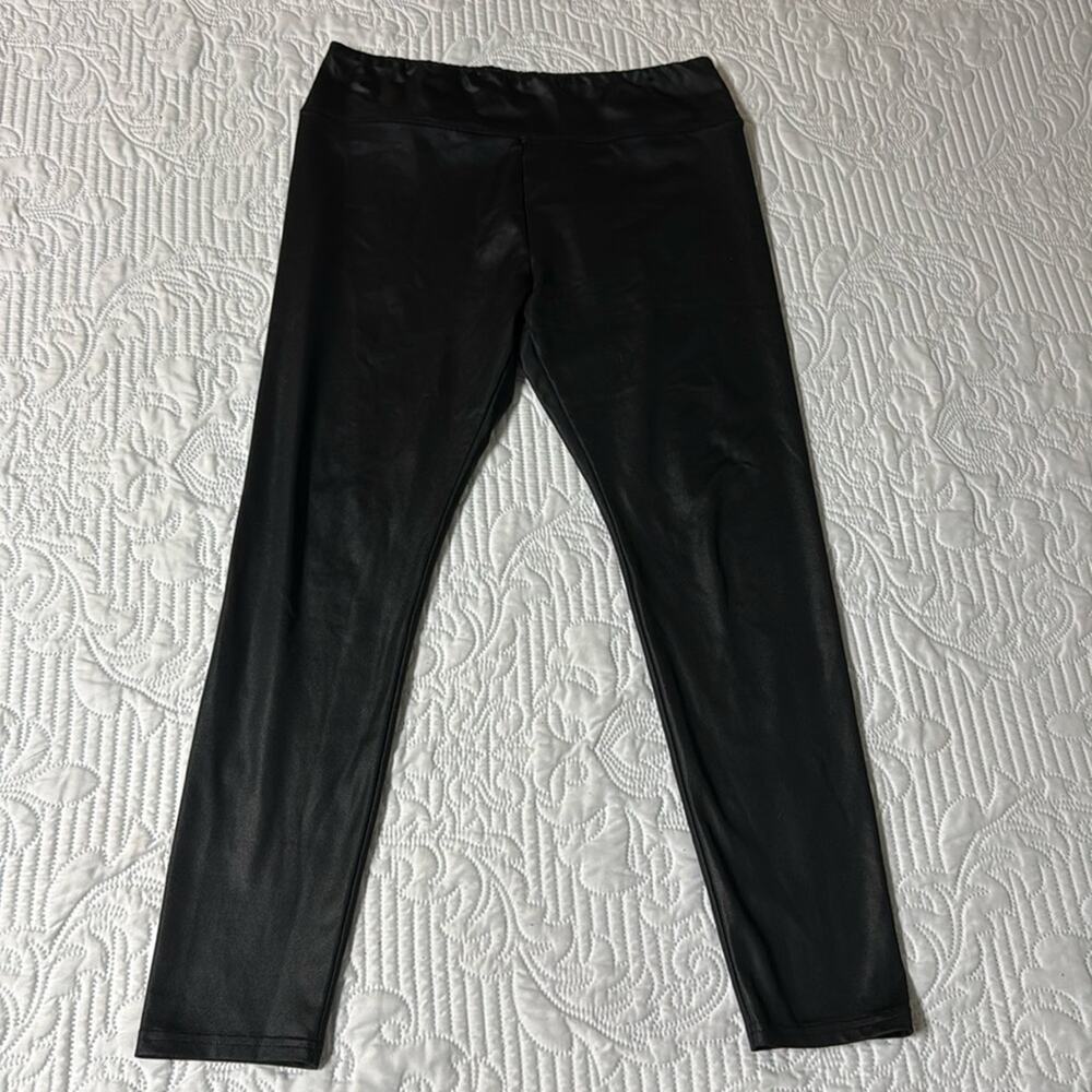 Women’s Black Shiny Leggings Size Largee
